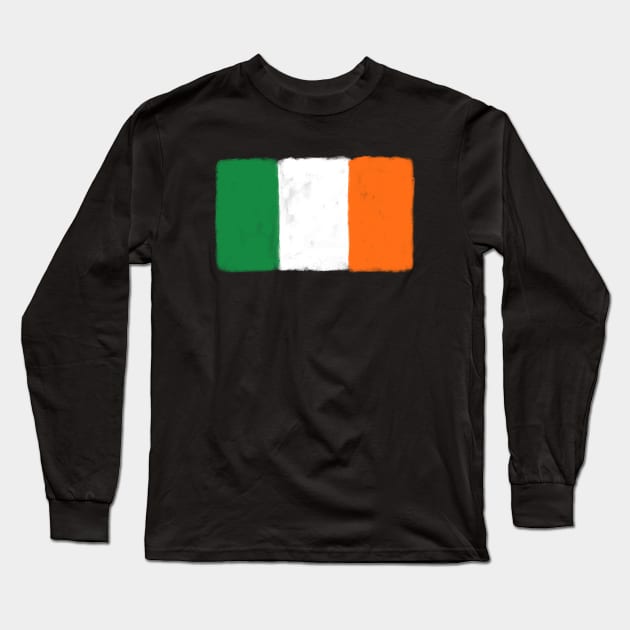 Ireland Grunge Flag Long Sleeve T-Shirt by shamila